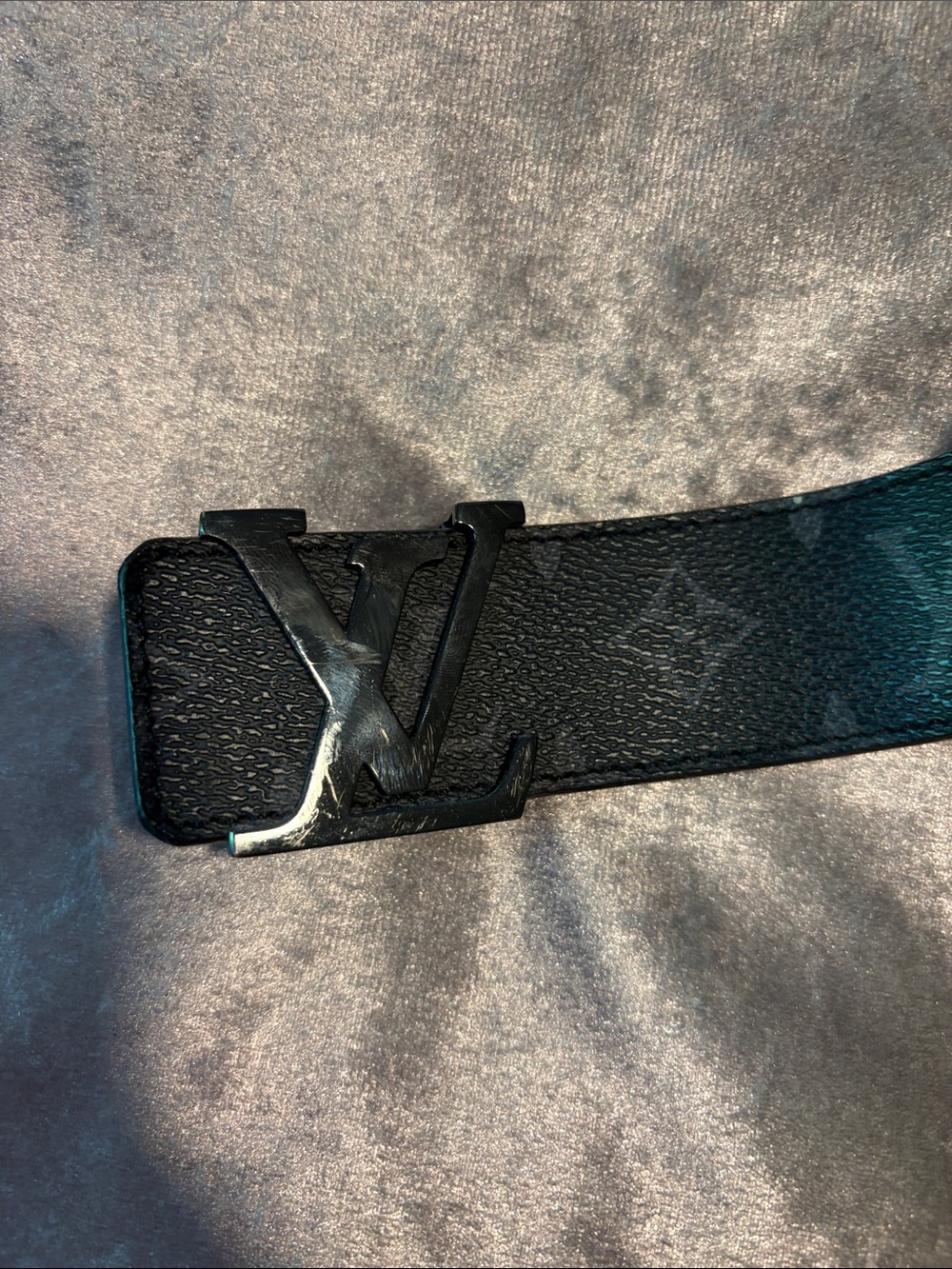 Louis Vuitton Black Monogram LV Buckle Belt